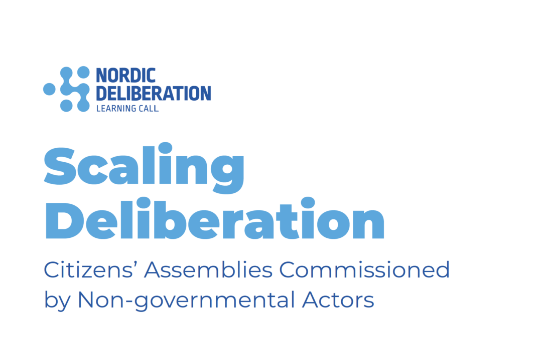 Deliberation is spreading – also outside the public sector